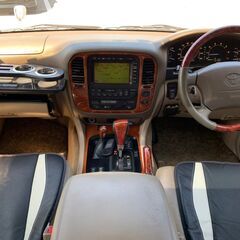自社ローン　保証人不要　最大84回　頭金不要 トヨタ ランドクルーザーシグナス 2001年　4.7 4WD　サンルーフ　ベージュ革パワーシート （パール）の画像