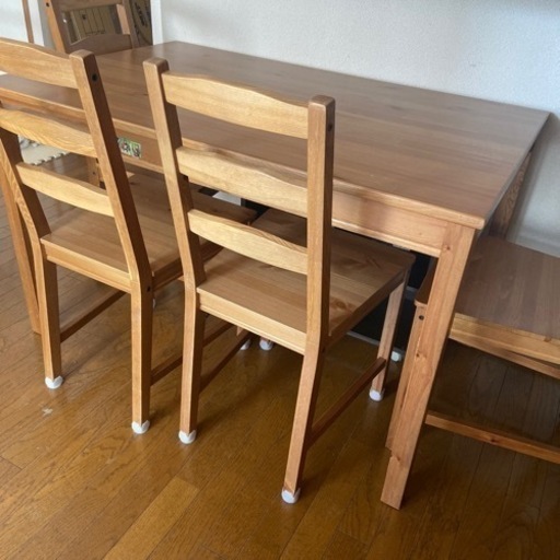 【決まりました】IKEA  ダイニングテーブルセット イス4脚