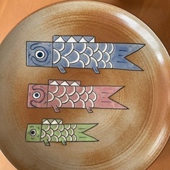 鯉のぼり皿　焼き物の画像