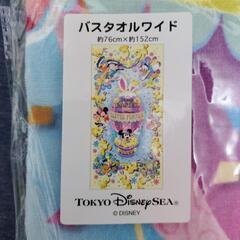 【新品未使用】ディズニーうさぴよワイドバスタオル＆ぬいばセットの画像