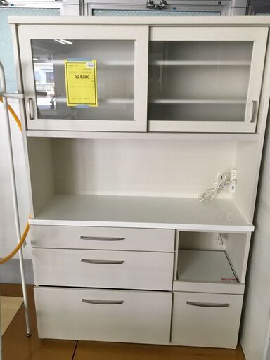 NITORI/ニトリ キッチンボード コパン 食器棚 120 ホワイト 中古品