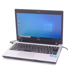 中古美品 ノートパソコン NEC PC-VK27MCZCK 新品SSD搭載 WiFi有 13.3型 第4世代Core i5 8GB 無線 Bluetooth カメラ Windows10 Office