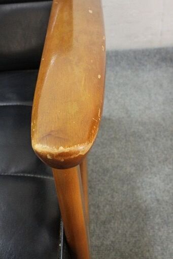 カリモク/karimoku Kチェア 1シーター 1Pソファ レトロ/ヴィンテージ 難あり   中古家具 店頭引取歓迎 R5678)