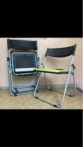 藤沢工業　オフィスチェア　折り畳み　アルミフレーム