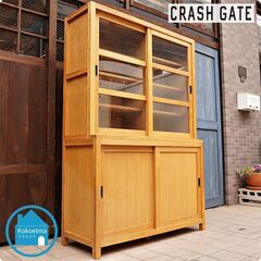 CRASH GATE( クラッシュゲート)のTEST(テスト) オーク材の2面食器棚