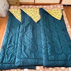 SOUTH FIELD 寝袋 シュラフ 封筒型 3枚セット 中古...