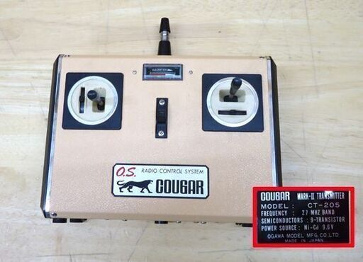  レトロ クーガー マークⅡ 2チャンネル CT-205 O.S. RADIO CONTROL SYSTEM COUGAR mark-