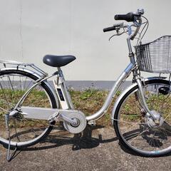 【商談中】電動アシスト自転車☆再生充電機能付き！SANYO ENELOOP CY-SPF226 3.1AH ３段 26型　LED　SILVERの画像
