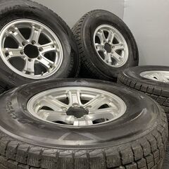 【DUNLOP WINTER MAXX SJ8 265/70R16】スタッドレス【Weds KEELER 16インチ 7J6HPCD139.7+26】2019年製 バリ溝 ランクルプラド等　(VVT479)クレジットカード QRコード決済可能