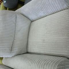 ジモティ来店特価!!!　ワイド1人掛けソファー　グレー　J-348　