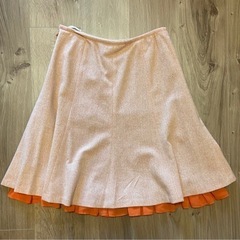 オレンジ色 ツイードスカート　今月末まで！の画像