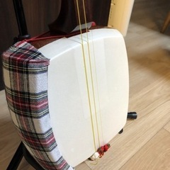 三味線　中棹　紅木　津軽練習用　皮破れなし
