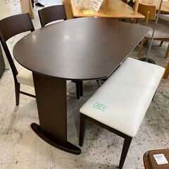 【愛品館 江戸川店】 ベンチダイニングテーブル4点セット ID:152-008054-007