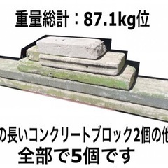 ★☆２コンクリートブロック 縁石 長め ２個 厚み185×横20...