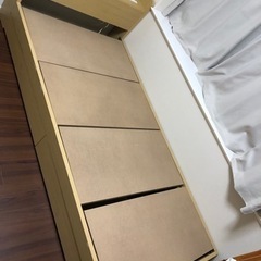 シングルベッド　組み立て式　収納・コンセント付の画像