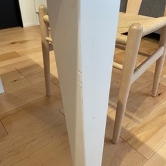 テーブルのみ　白　木目の画像