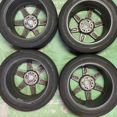 RAYS EUROSTAR 17インチ 4・5穴マルチ（PCD114.3） 7J オフセット52 タイヤ・ホイール4本セット レイズ ユーロスター スタンス jdm usdmの画像