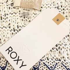 未使用値札タグ付 ROXY ロングカーディガン リゾート ボーダー柄 サイズM レディースの画像