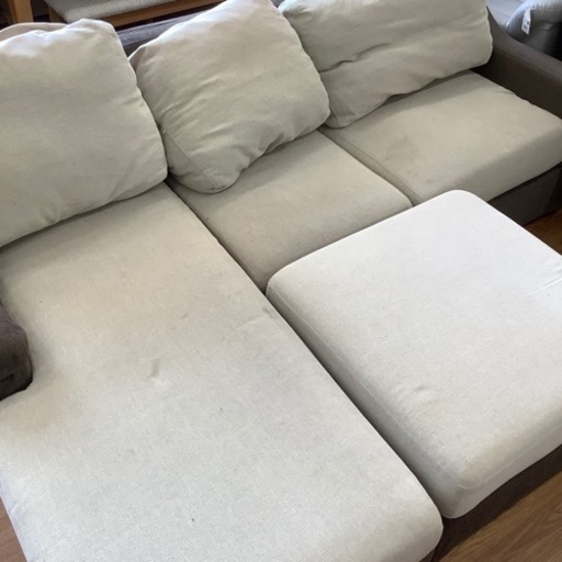 オットマン付カウチソファー売ります！