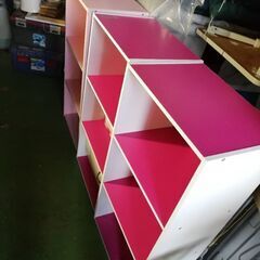 カラーボックス　3個セット　ピンク　の画像