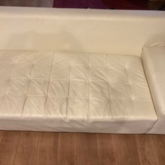 イタリア産本革ソファー　白　中古