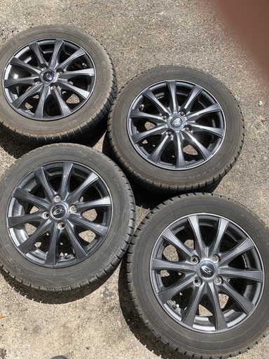 美品14インチアルミホイール、スタッドレス付き