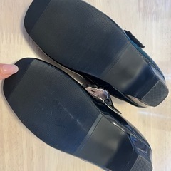 セレモニーシューズ　キッズ18cm 黒エナメル試着のみの画像