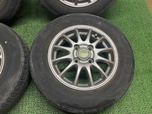No.604 145/80R 13×4.0J +42 4H-100 ダンロップ タイヤホイール 4本セット ライフ ムーヴ 等 軽自動