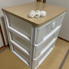 ウッドトップチェスト　収納　の画像