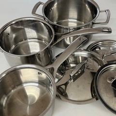 ル・クルーゼ ステンレス鍋3点セット