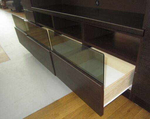 R238  NITORI 壁面ユニット(TVボード Nウォーレン)全幅230cm ～６５㌅ 美品