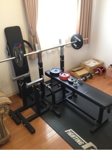 ファイティングロード　ベンチプレス　セーフティ　50キロセット