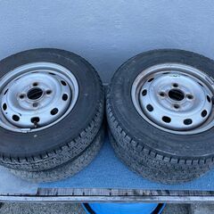 ★ 軽トラ向 ★ 鉄チンホイール 4穴x2 マルチx2 + スタ...