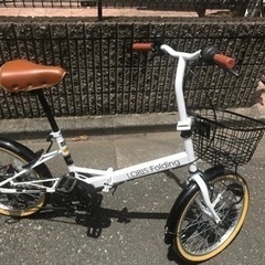 折りたたみ自転車　カゴ付　ギア6段
