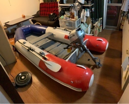 アキレス製インフレタブルボート+ホンダ空冷2馬力エンジン