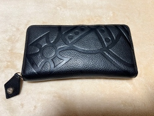 【美品】VivienneWestwood 長財布 型押しラウンドジップウォレット