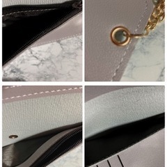 ꒰未使用꒱ウォレット ハート タッセル 無地くすみパープル  大人可愛い 長財布の画像