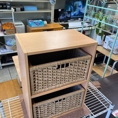 カラーボックス 2段 収納 ボックス付 本棚 収納棚 オープンラックの画像