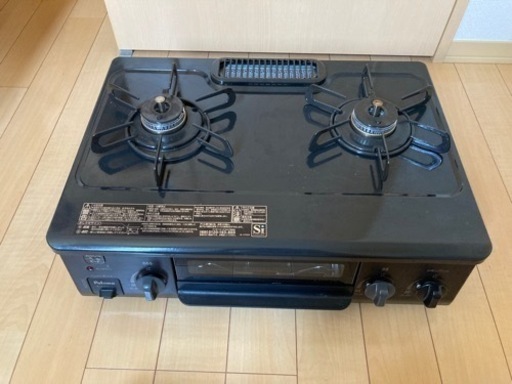 美品ガスコンロ　チューブ付き　都市ガス