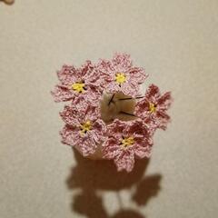 お祭り、卒業式、入学式にぴったり！花の髪飾り5本セット「桜」　ハ...