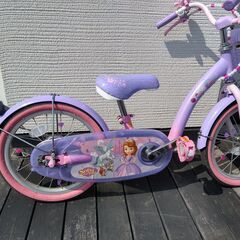 【取引中】16インチ　ソフィア自転車　補助輪　ヘルメット