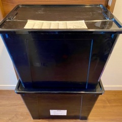 収納プラボックス SAMLA65リットル2個セット IKEA