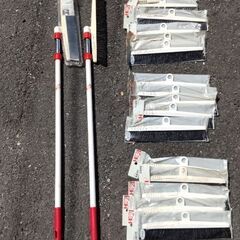 新品　床履き伸縮ほうき　２本+スペア15ケ