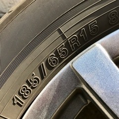 【只今取引商談中につきお問合せご遠慮ください】夏タイヤホイール4本セット185/65/R15タイヤ溝バリ目中古