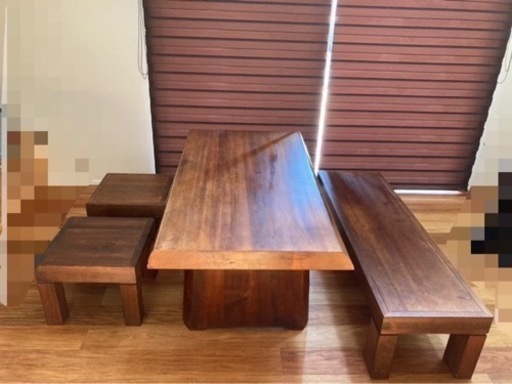 値下げ！！！天然木テーブル ダイニングセット
