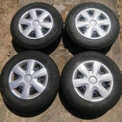 中古 夏  サマー タイヤ １５５/８０Ｒ１３ スチールホイール...