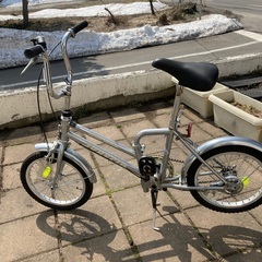レア自転車　ゼブラ　折り畳み自転車　ほぼ新品　札幌市内配達相談可