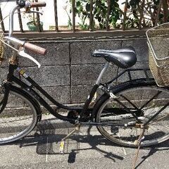 自転車 ママチャリ　黒 ブラック 