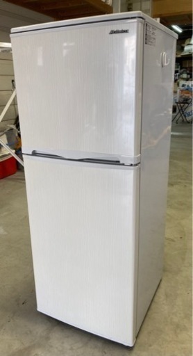 アビテラックス 138L 2ドア冷蔵庫（直冷式）ホワイトストライプ