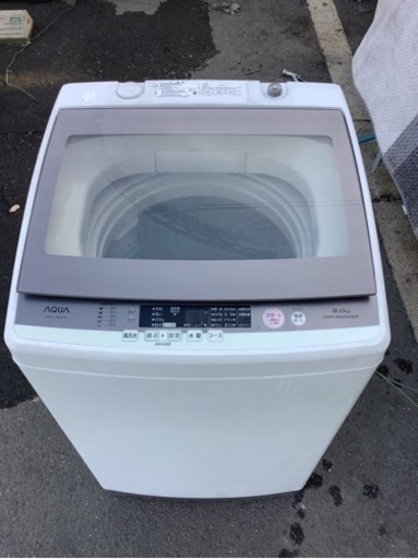 【特別SALE品】ＡＱＵＡ　AQW-GV800E-W 全自動洗濯機 ホワイト [洗濯8.0kg /乾燥機能無 /上開き] リサイクルショップ宮崎屋　佐土原店22.6.10F